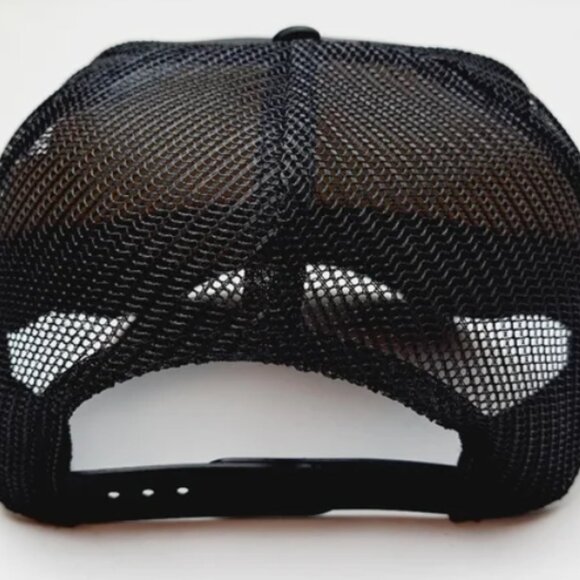 Miami City MIA Foam Mesh Trucker Snapback Cap Hat Black HTV - Picture 2 of 2